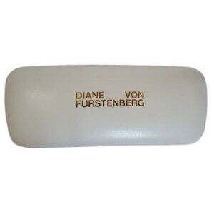 Diane Von Furstenburg Eye Glass Sunglass Hard Case Holder  White WOMEN'S WOMAN'S